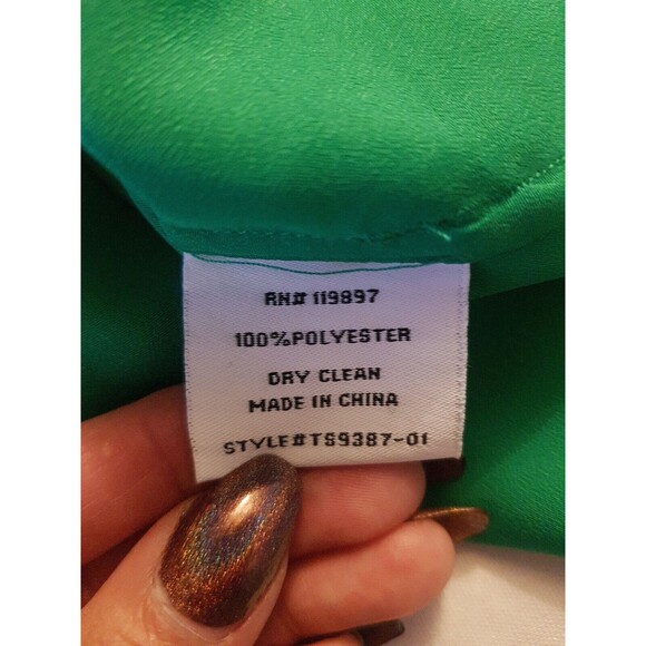 Collective Concepts Blouse Popover Pintuck Pleated Size XS Green V Neckline - Picture 8 of 13